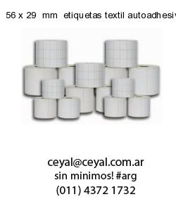 56 x 29  mm  etiquetas textil autoadhesivas