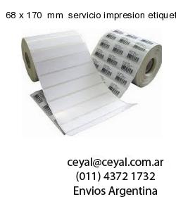 68 x 170  mm  servicio impresion etiquetas offset