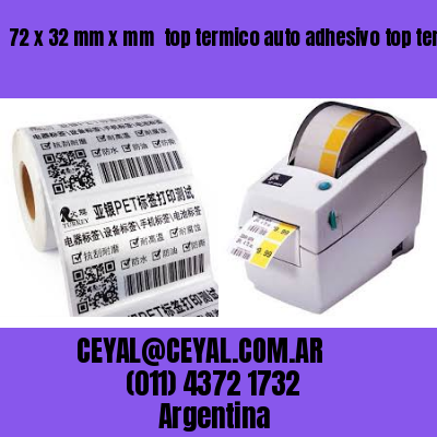 72 x 32 mm x mm  top termico auto adhesivo top termico adesivo