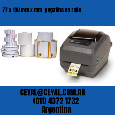 77 x 190 mm x mm  pegatina en rollo