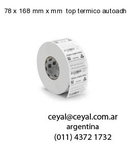 78 x 168 mm x mm  top termico autoadhesivo