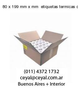 80 x 199 mm x mm  etiquetas termicas congelado