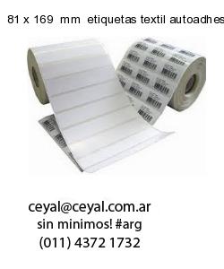 81 x 169  mm  etiquetas textil autoadhesivas