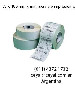 83 x 185 mm x mm  servicio impresion etiquetas opp