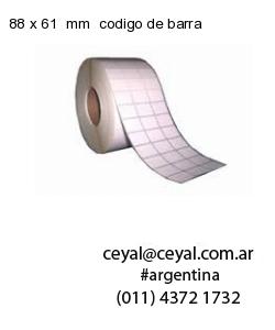 88 x 61  mm  codigo de barra