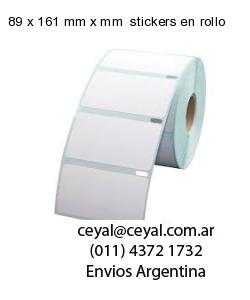89 x 161 mm x mm  stickers en rollo