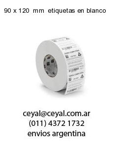 90 x 120  mm  etiquetas en blanco