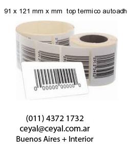 91 x 121 mm x mm  top termico autoadhesivo