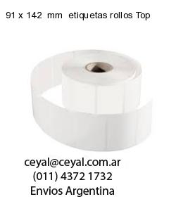 91 x 142  mm  etiquetas rollos Top