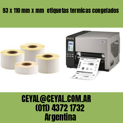93 x 110 mm x mm  etiquetas termicas congelados