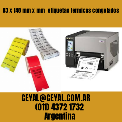 93 x 148 mm x mm  etiquetas termicas congelados
