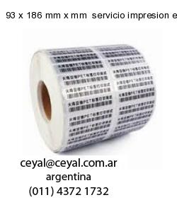93 x 186 mm x mm  servicio impresion etiquetas termicas