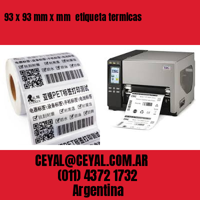 93 x 93 mm x mm  etiqueta termicas