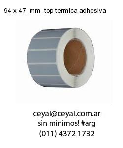 94 x 47  mm  top termica adhesiva