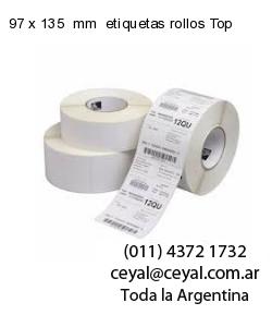 97 x 135  mm  etiquetas rollos Top