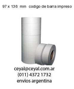 97 x 136  mm  codigo de barra impreso
