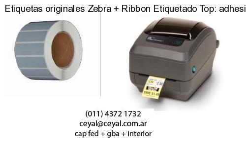 Etiquetas originales Zebra   Ribbon Etiquetado Top: adhesivo   ribbo