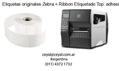 Etiquetas originales Zebra   Ribbon Etiquetado Top: adhesivo   ribbo