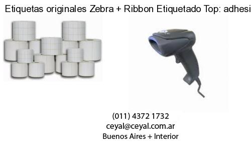 Etiquetas originales Zebra   Ribbon Etiquetado Top: adhesivo   ribbo