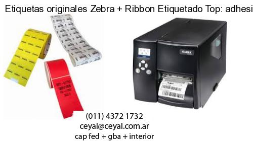 Etiquetas originales Zebra   Ribbon Etiquetado Top: adhesivo   ribbo