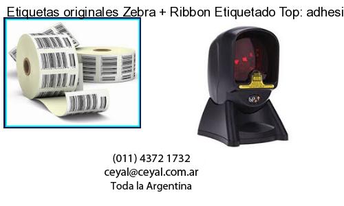 Etiquetas originales Zebra   Ribbon Etiquetado Top: adhesivo   ribbo