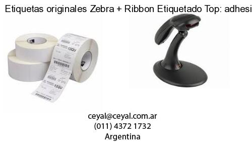 Etiquetas originales Zebra   Ribbon Etiquetado Top: adhesivo   ribbo