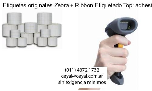 Etiquetas originales Zebra   Ribbon Etiquetado Top: adhesivo   ribbo