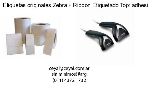 Etiquetas originales Zebra   Ribbon Etiquetado Top: adhesivo   ribbo