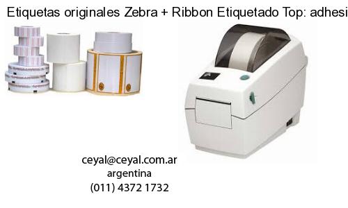 Etiquetas originales Zebra   Ribbon Etiquetado Top: adhesivo   ribbo