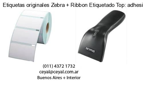 Etiquetas originales Zebra Ribbon Etiquetado Top: adhesivo ribbo