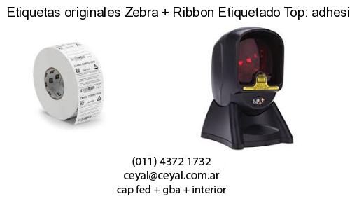 Etiquetas originales Zebra   Ribbon Etiquetado Top: adhesivo   ribbo