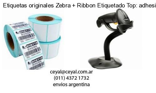 Etiquetas originales Zebra   Ribbon Etiquetado Top: adhesivo   ribbo