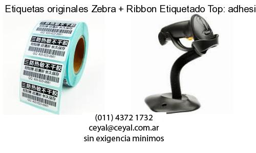 Etiquetas originales Zebra   Ribbon Etiquetado Top: adhesivo   ribbo