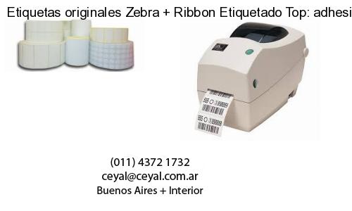 Etiquetas originales Zebra   Ribbon Etiquetado Top: adhesivo   ribbo