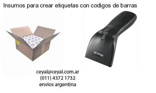 Insumos para crear etiquetas con codigos de barras