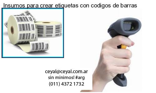 Insumos para crear etiquetas con codigos de barras