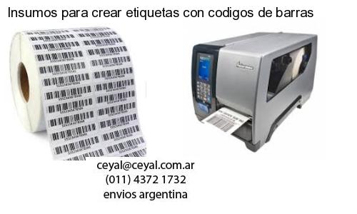 Insumos para crear etiquetas con codigos de barras