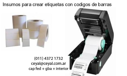 Insumos para crear etiquetas con codigos de barras