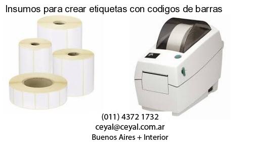 Insumos para crear etiquetas con codigos de barras