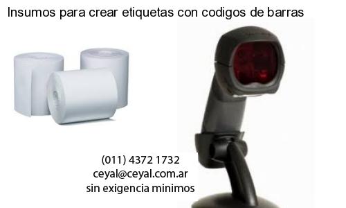 Insumos para crear etiquetas con codigos de barras
