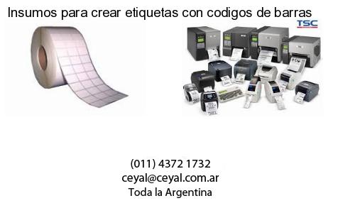 Insumos para crear etiquetas con codigos de barras