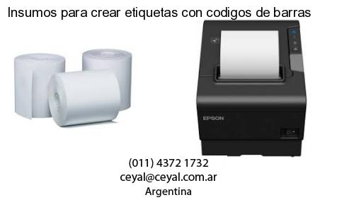 Insumos para crear etiquetas con codigos de barras