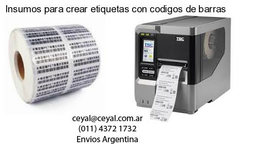 Insumos para crear etiquetas con codigos de barras