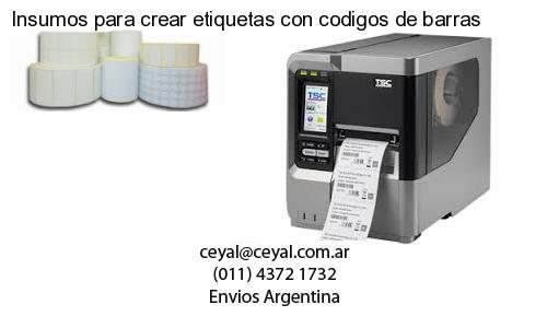 Insumos para crear etiquetas con codigos de barras