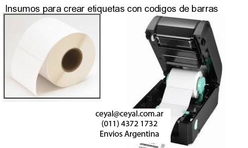 Insumos para crear etiquetas con codigos de barras