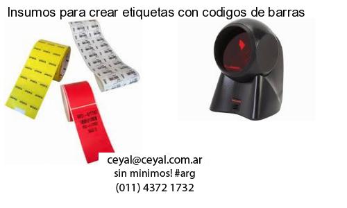 Insumos para crear etiquetas con codigos de barras