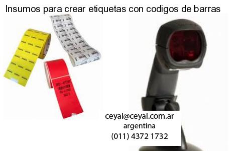 Insumos para crear etiquetas con codigos de barras