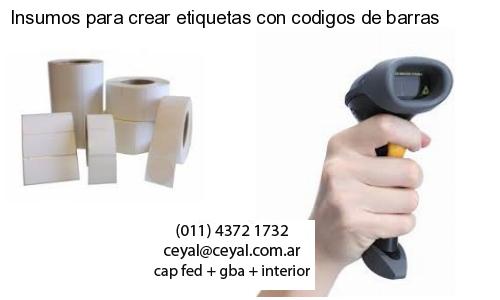Insumos para crear etiquetas con codigos de barras