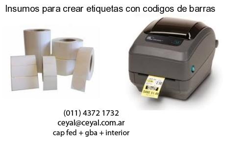 Insumos para crear etiquetas con codigos de barras
