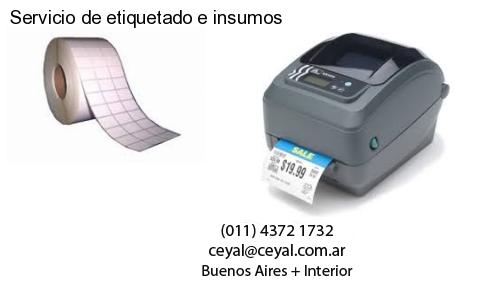 Servicio de etiquetado e insumos